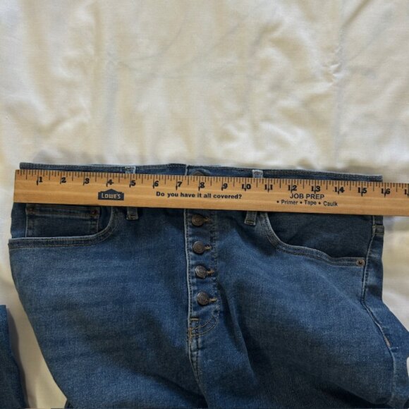 Calvin Klein Ladies Denim Jeans sz 14 32 Repreve Tapered Button Closure - Picture 11 of 12